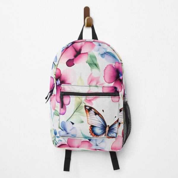 Item preview, butterfly with watercolor flowers designed and sold by Nada2446.