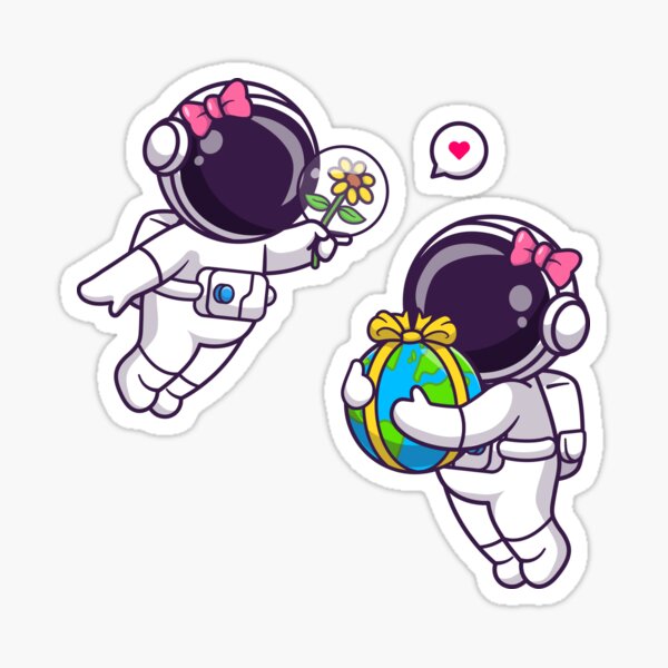 Astronaut love 2 Sticker