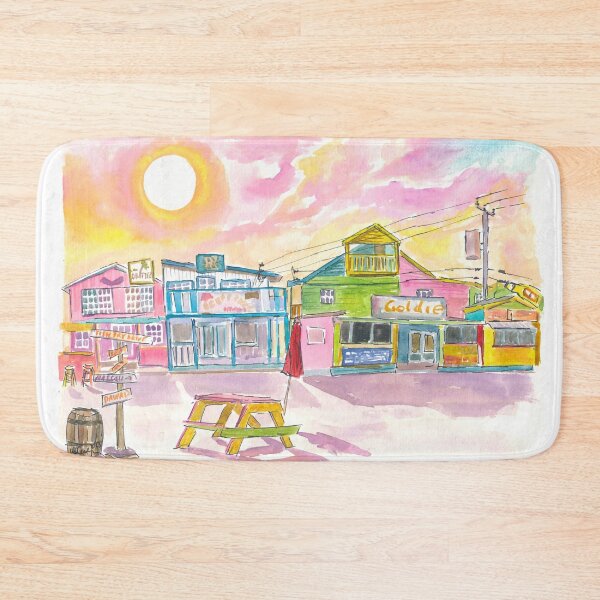Item preview, Fish Fry Houses at Sunset on Arawak Cay Nassau Bahamas designed and sold by artshop77.