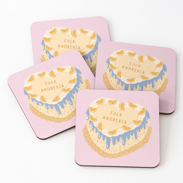Item preview, Fuck Anorexia Cake Sticker designed and sold by Psychopasta.