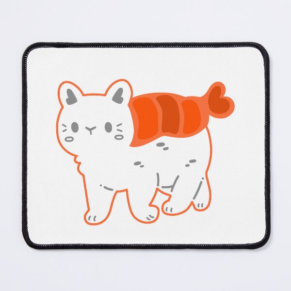 Item preview, Sushi Shrimp Nigiri Cat designed and sold by Mossysplashart.