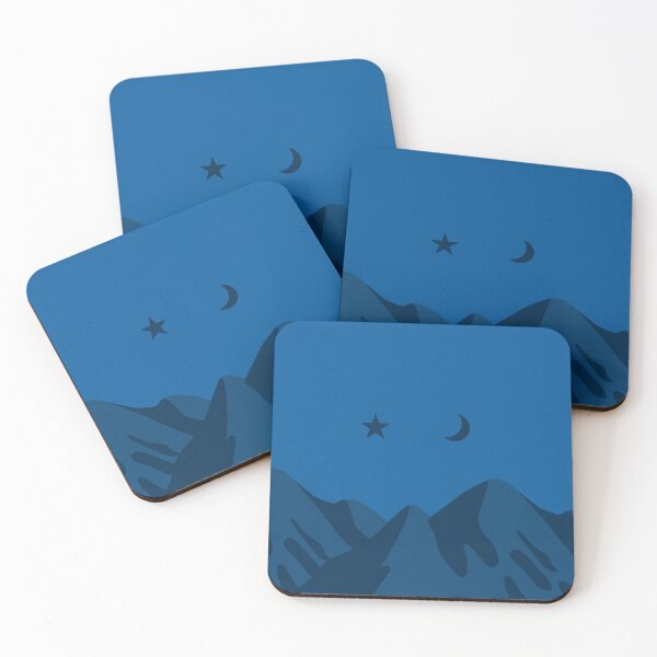 Item preview, Blueness-Blue Mountains, Blue Sky, Blue Crescent Moon, Blue Star designed and sold by ShaunSandhu.