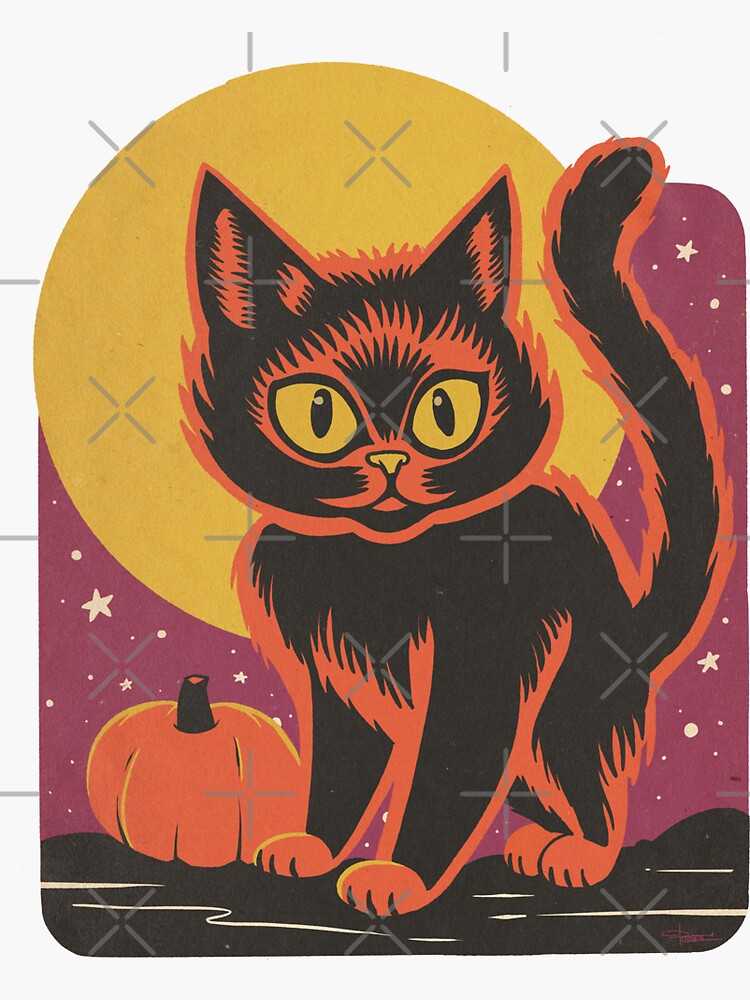 Scaredy Cat Sticker for Sale by Kaija