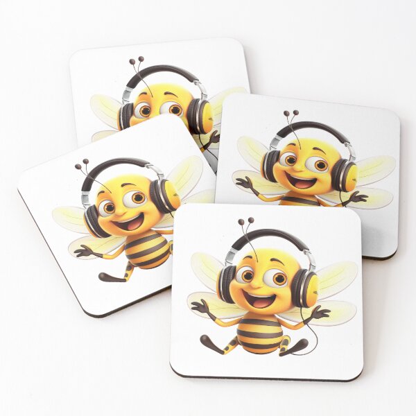 Item preview, Funny Bee listening to music designed and sold by PrzemekJAS.