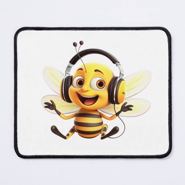 Item preview, Funny Bee listening to music designed and sold by PrzemekJAS.