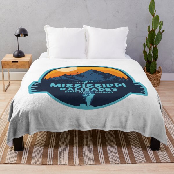 Item preview, Mississippi Palisades State Park, Illinois Souvenir Retro Vintage Sunset Badge designed and sold by mountainfad.