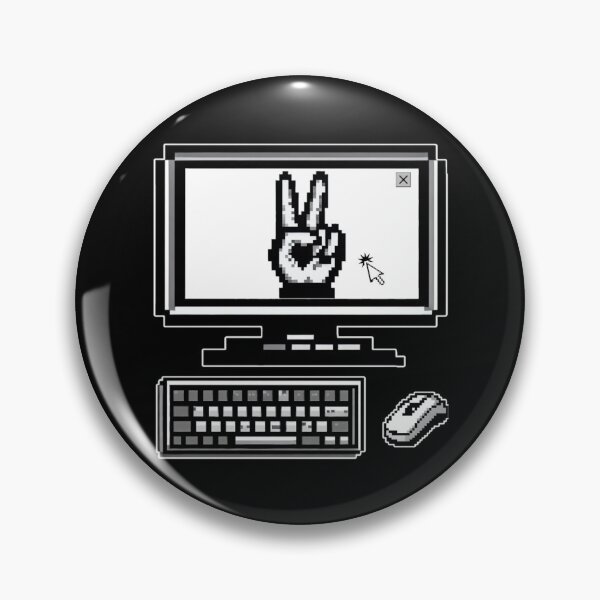 Item preview, Pixel Retro PC Peace Sign designed and sold by OB Print.