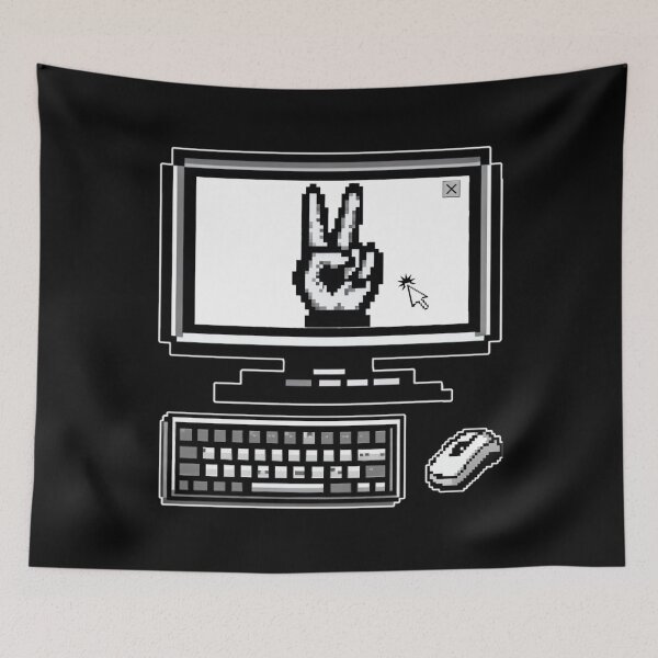 Item preview, Pixel Retro PC Peace Sign designed and sold by OB Print.