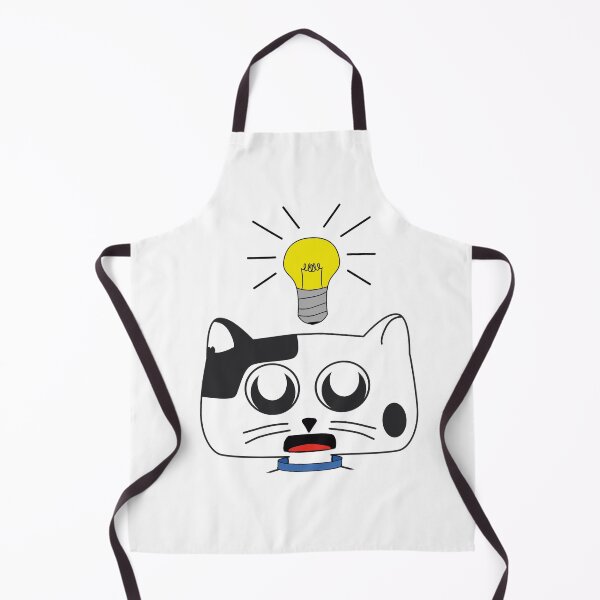 Item preview, Smart Black and White Cat with Idea designed and sold by ankromcreations.