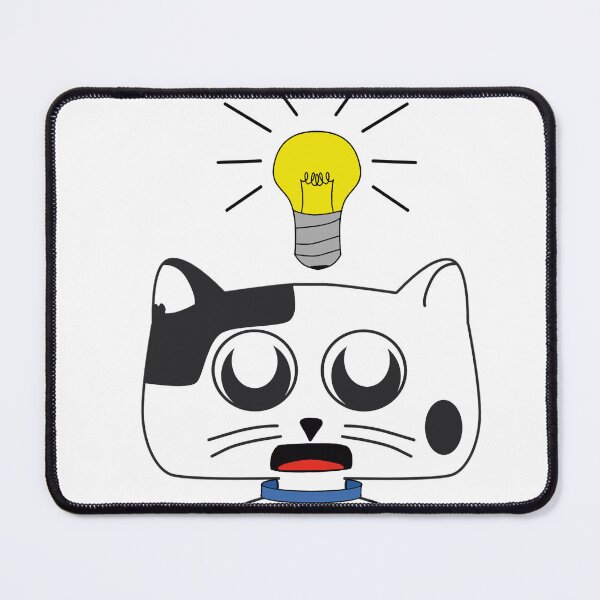 Item preview, Smart Black and White Cat with Idea designed and sold by ankromcreations.