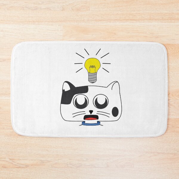 Item preview, Smart Black and White Cat with Idea designed and sold by ankromcreations.