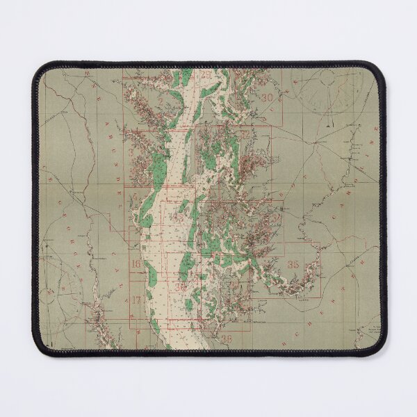 Item preview, Vintage Chesapeake Bay Shellfish Concentrations Map (1912) designed and sold by BravuraMedia.