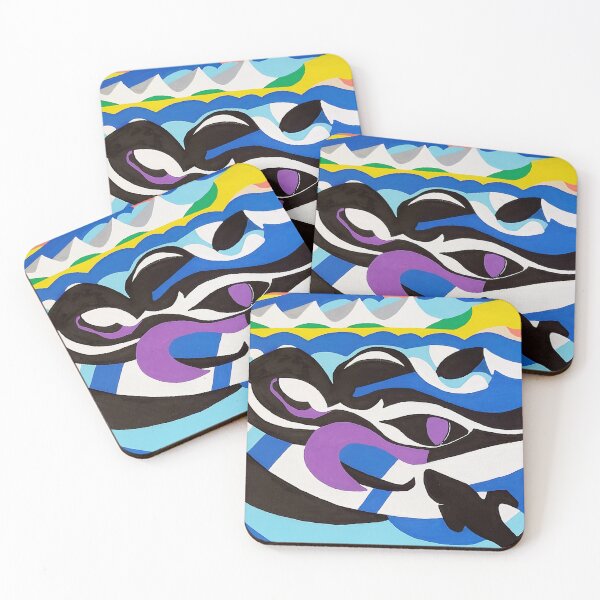Item preview, Whale Dreamscape: Abstract Vancouver Whales designed and sold by PaintedDaisies.