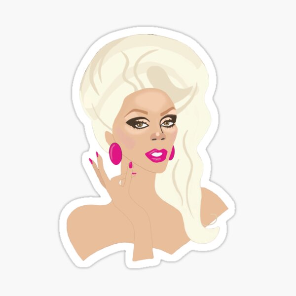 RuPaul hand drawn image Sticker