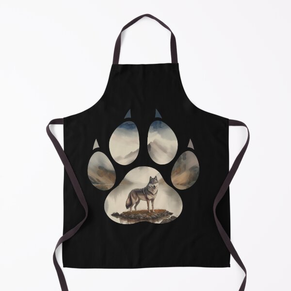 Item preview, Wolf art, outdoor, mountain, canine dog paw print, animals lovers, wolf lovers designed and sold by Collagedream.