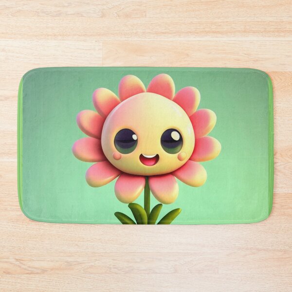 Item preview, Cute little smiling flower on green background designed and sold by FCEalin.