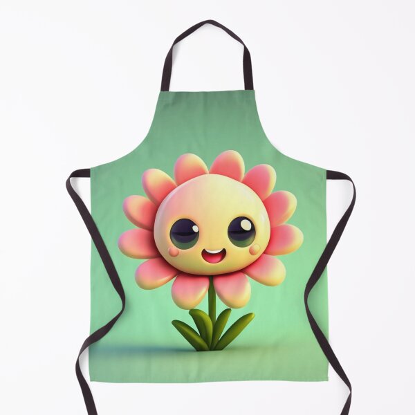 Item preview, Cute little smiling flower on green background designed and sold by FCEalin.