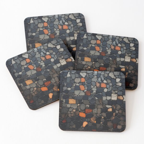 Item preview, Dark stone mosaic art print designed and sold by dcrc.
