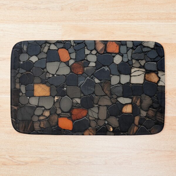 Item preview, Dark stone mosaic art print designed and sold by dcrc.