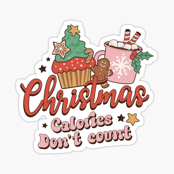 Christmas stuff! - cute retro vintage christmas print Sticker for Sale by  Neehovv