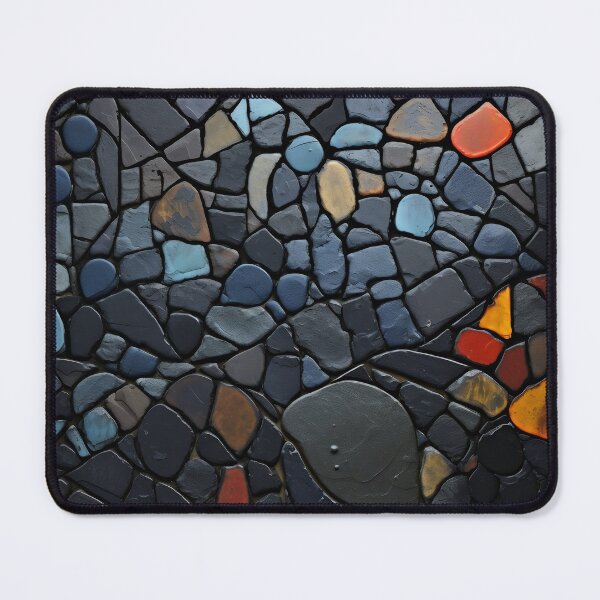 Item preview, Dark stone mosaic art print designed and sold by dcrc.
