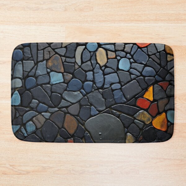 Item preview, Dark stone mosaic art print designed and sold by dcrc.