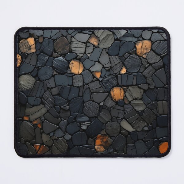 Item preview, dark stone mosaic art print designed and sold by dcrc.