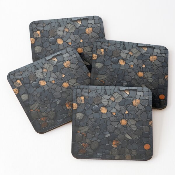 Item preview, dark stone mosaic art print designed and sold by dcrc.