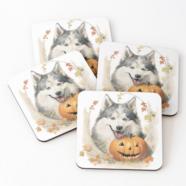 Item preview, Husky with blue eyes, Halloween, Pumpkin designed and sold by CreativeDecorCo.