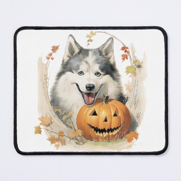 Item preview, Husky with blue eyes, Halloween, Pumpkin designed and sold by CreativeDecorCo.