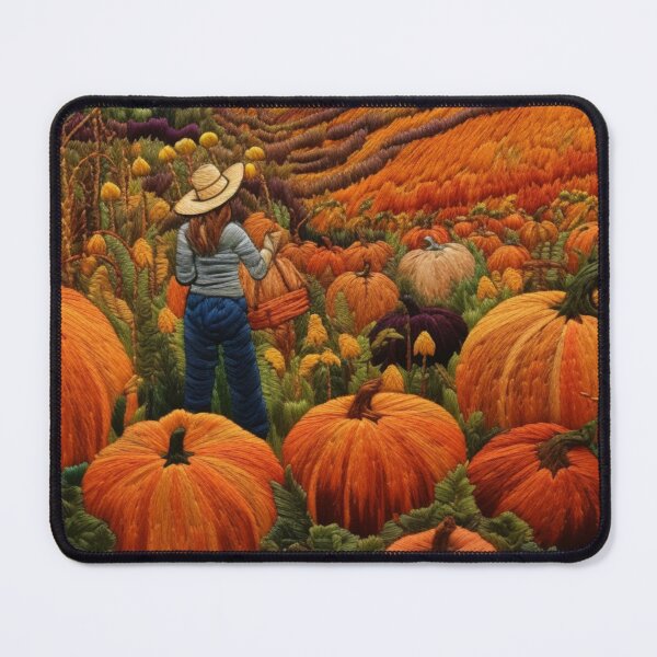 Item preview, Pumpkin Field Embroidered designed and sold by YourGrowth.