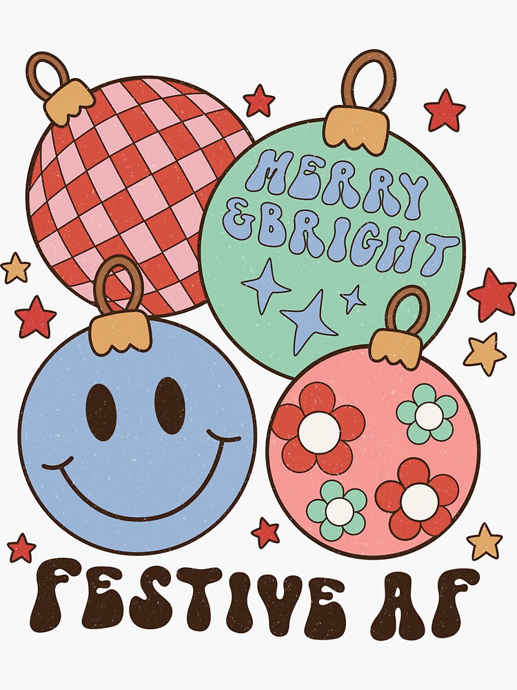 Have a sweet Christmas! - cute retro vintage christmas print Sticker for  Sale by Neehovv