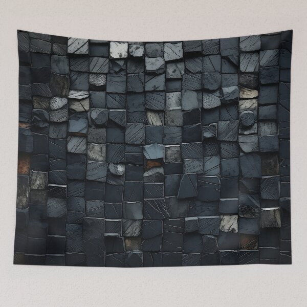 Item preview, dark stone mosaic art print designed and sold by dcrc.
