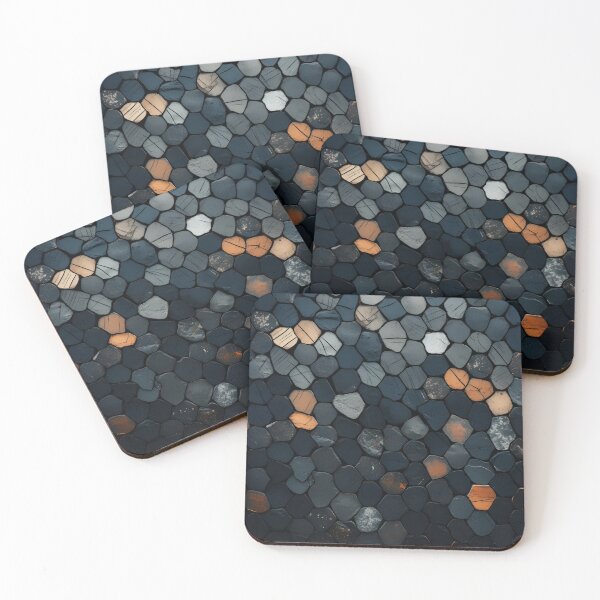 Item preview, dark stone mosaic art print designed and sold by dcrc.