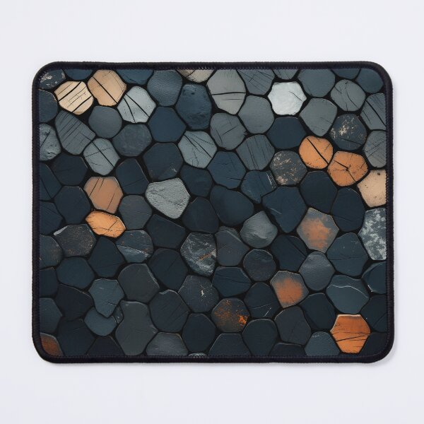 Item preview, dark stone mosaic art print designed and sold by dcrc.
