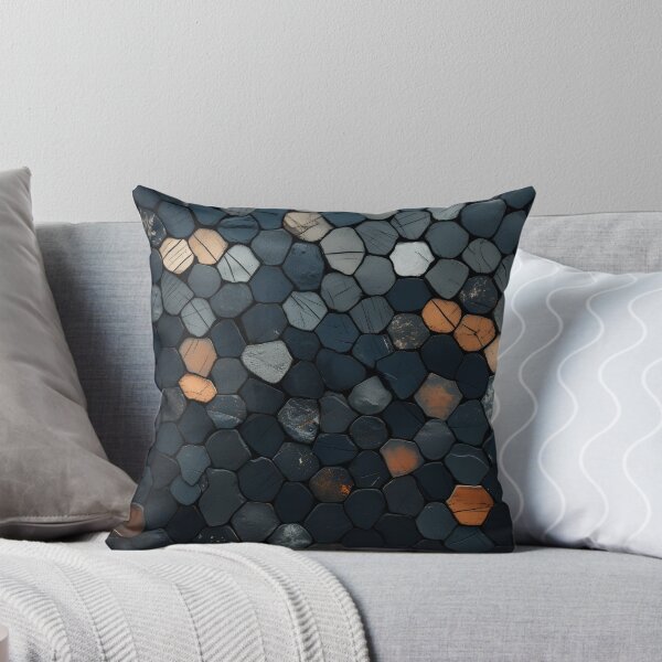 Item preview, dark stone mosaic art print designed and sold by dcrc.