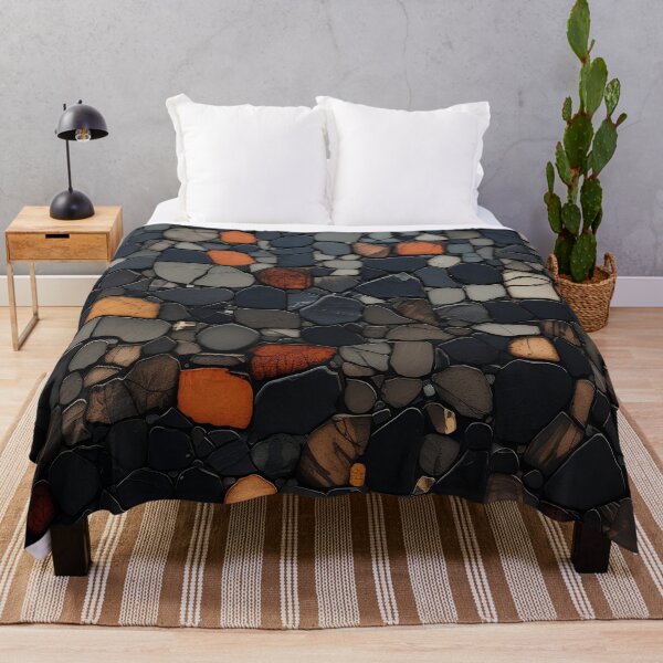 Item preview, Dark stone mosaic art print designed and sold by dcrc.