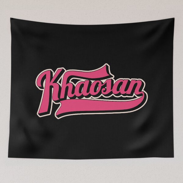 Item preview, Khaosan Road Bangkok - Backpacker's Paradise | Vintage lettering logo designed and sold by Boogosh.