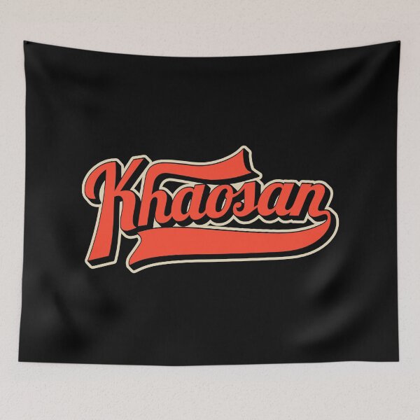 Item preview, Khaosan Road Bangkok - Backpacker's Paradise | Vintage lettering logo designed and sold by Boogosh.