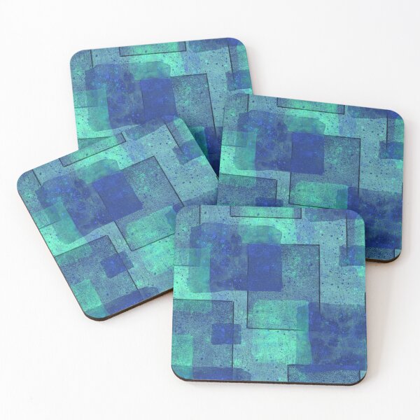 Item preview, Green and Blue Geometrics and Splatters designed and sold by Jane Domenech.