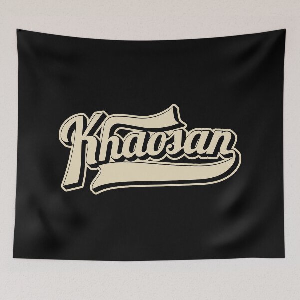 Item preview, Khaosan Road Bangkok - Backpacker's Paradise | Vintage lettering logo designed and sold by Boogosh.
