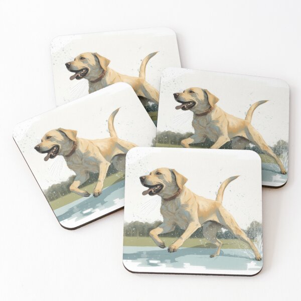 Item preview, A happy yellow Labrador Retriever playing outside designed and sold by Good Candy.