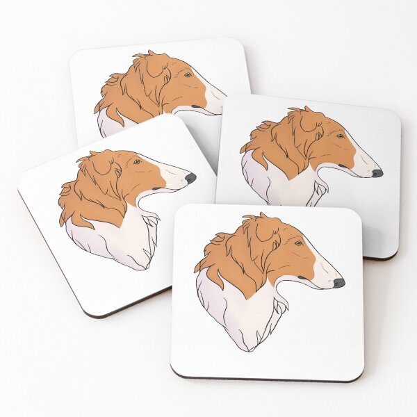 Item preview, Borzoi red and white designed and sold by Cynthiaetal.