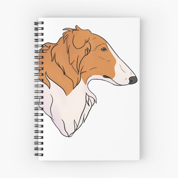 Item preview, Borzoi red and white designed and sold by Cynthiaetal.