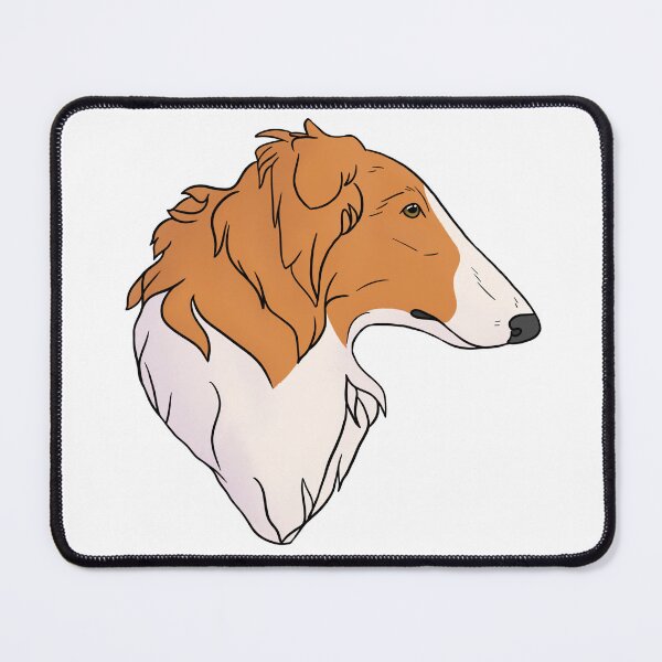 Item preview, Borzoi red and white designed and sold by Cynthiaetal.