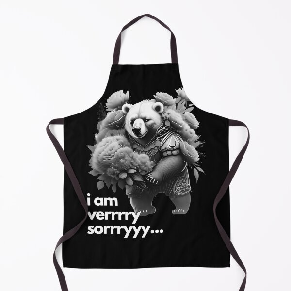 Item preview, I am sorry - BEAR WITH FLOWERS 1 BLACK AND WHITE designed and sold by justyna-s28.