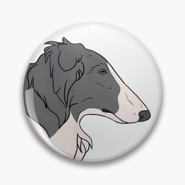 Item preview, Borzoi black and white designed and sold by Cynthiaetal.