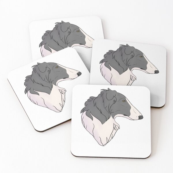 Item preview, Borzoi black and white designed and sold by Cynthiaetal.