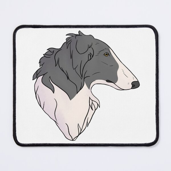 Item preview, Borzoi black and white designed and sold by Cynthiaetal.