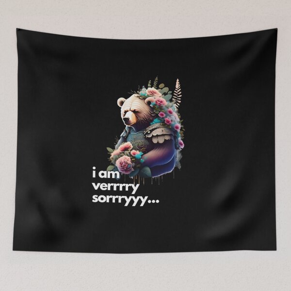 Item preview, I am sorry - BEAR WITH FLOWERS 1 COLOUR designed and sold by justyna-s28.